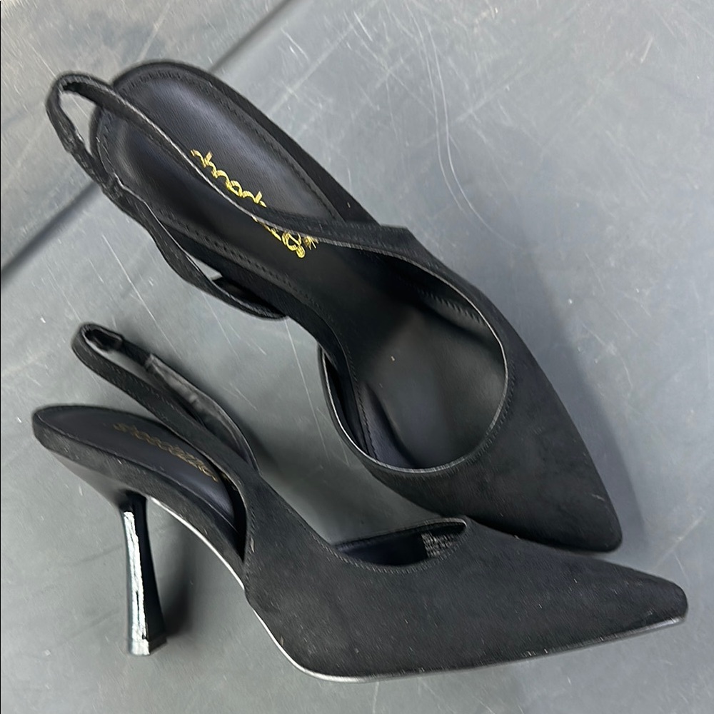 Elegant Black Slingback Heels
